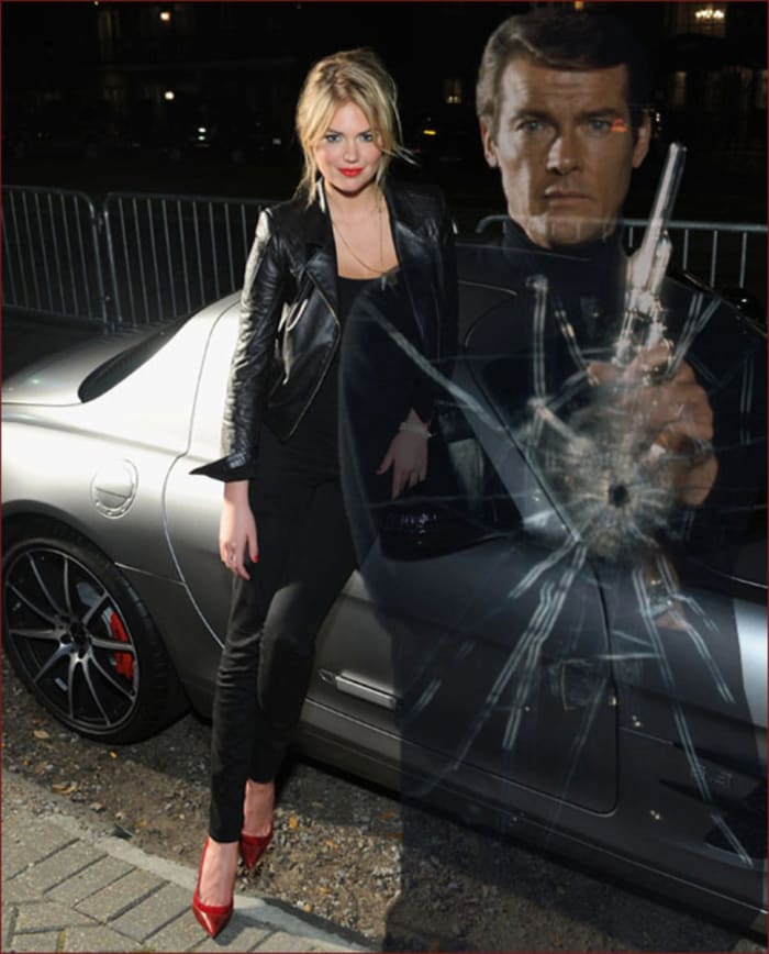 Kate Upton :: Craig Barritt/Getty Images | Roger Moore :: Terry O’Neill